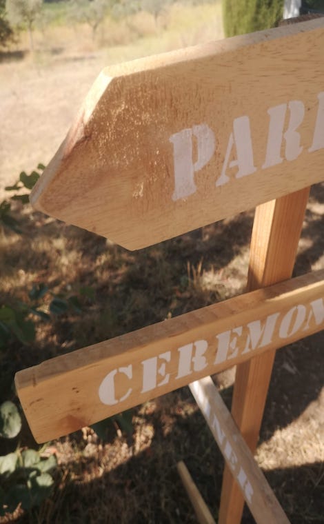 Pancarte directionnelle bois