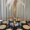 centre de table plume blanche