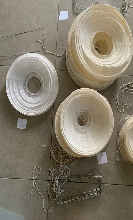 Lanterne papier blanc