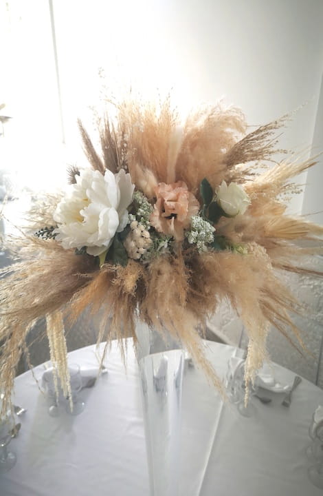 centre de table bouquet de pampa. Centre de table pampa