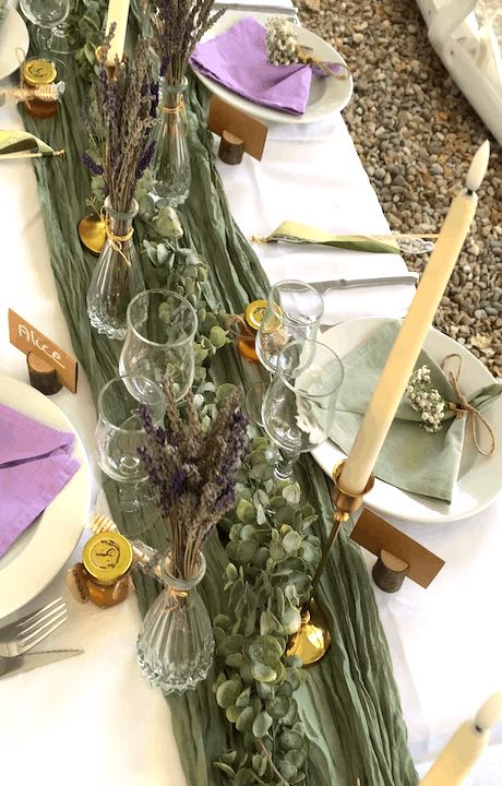 Table mariage vert sauge