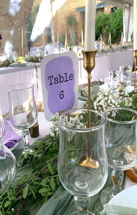 Table mariage vert sauge