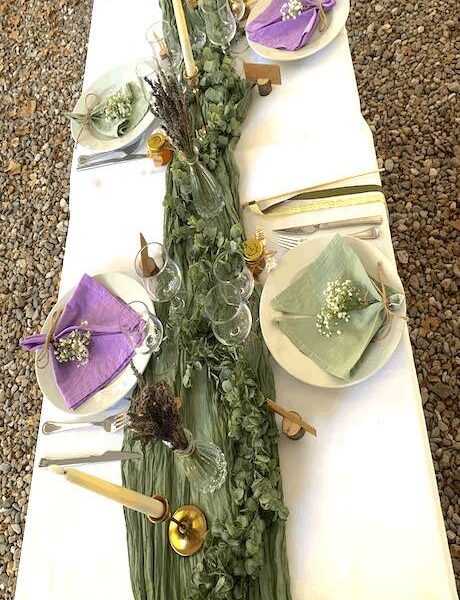 Table mariage vert sauge