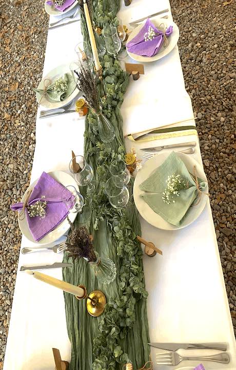Table mariage vert sauge